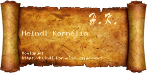 Heindl Kornélia névjegykártya